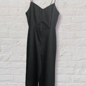 REFORMATION - Black Poppy Front Cut Out Jumpsuit Size 2